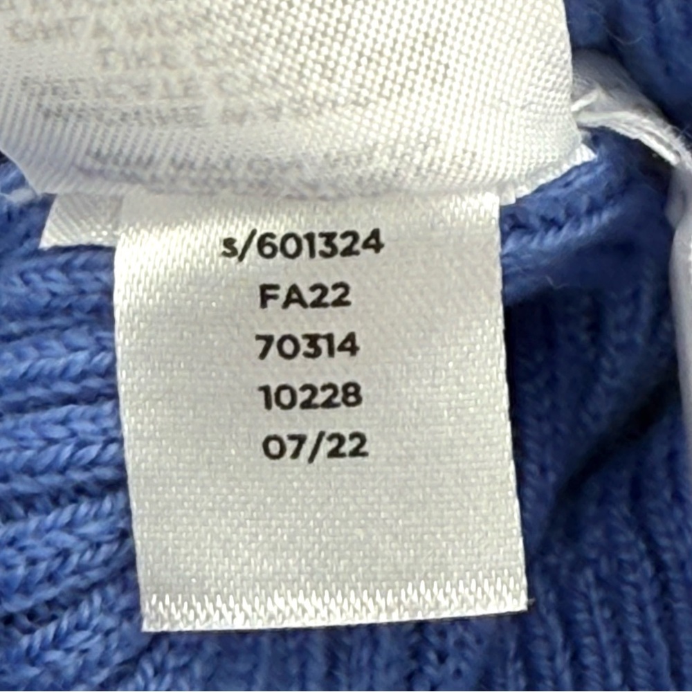 LOFT Womens Petite Ribbed Puff Sleeve Sweater Size Small S Petite Shirt Blue Top - Picture 6 of 6